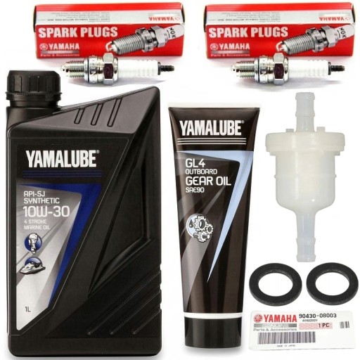 F9.9J F8C F8F F6A zestaw serwisowy YAMAHA YAMALUBE 10W30 Oleje Świece Filtr