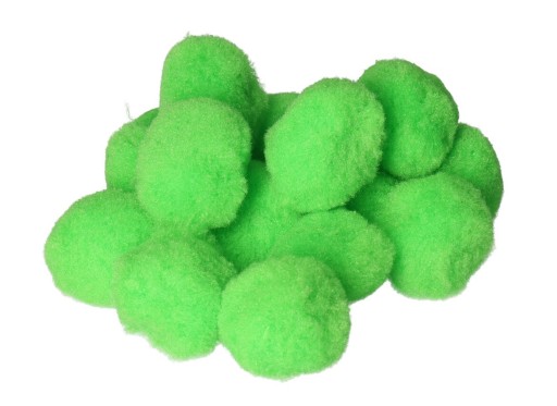 POMPONY POMPONIKI KREATYWNE 4,5CM 20SZT ZIELONE