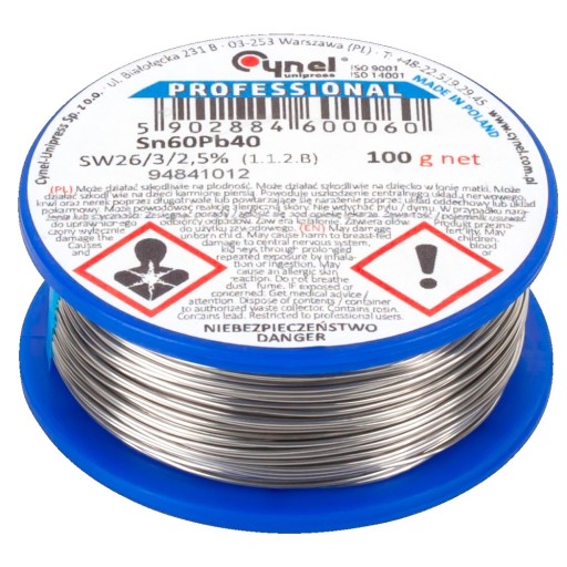 Cyna 0,70mm/100g Sn60Pb40 CYNEL 0,7mm