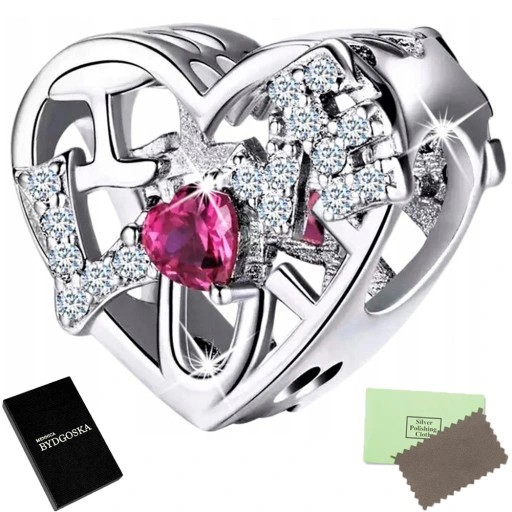 CHARMS SERCE I LOVE YOU MIŁOŚĆ ZAWIESZKA GRAWER