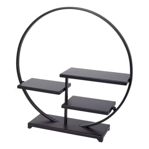Półka metal Półka regał do przechowywania METALOWY DEKORACJA 43x11cm CZARNY