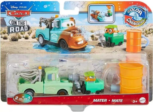MATTEL CARS AUTA ZMIENIA KOLOR MATER ZŁOMEK SARAH COGGS BECZKA 2-PAK