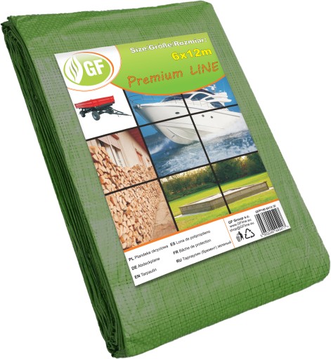 PLANDEKA GRUBA 6X12 MOCNA PŁACHTA MROZOODPORNA UV+ SAMOCHÓD WODOODPORNA