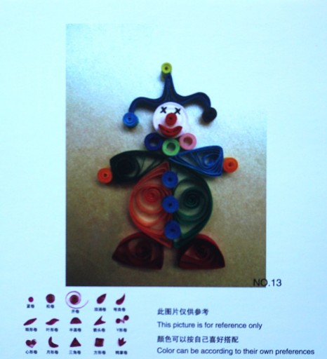 Papierowy szablon do quillingu wzór CLOWN.