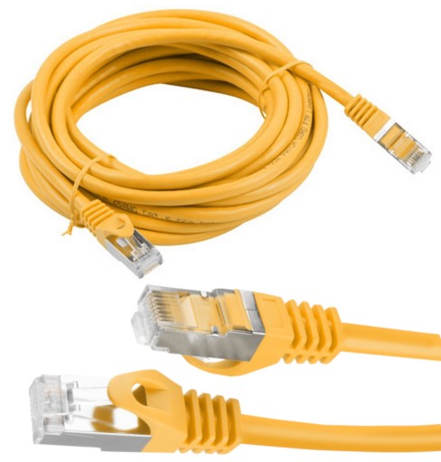 Kabel sieciowy ETHERNET internetowy kat 6 FTP RJ45 10m Skrętka Pomarańczowy