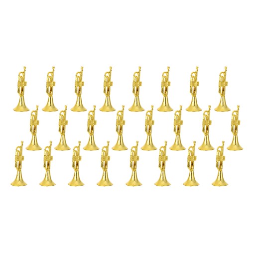 24pcs Simulated Trumpet Decors Scene DIY Model