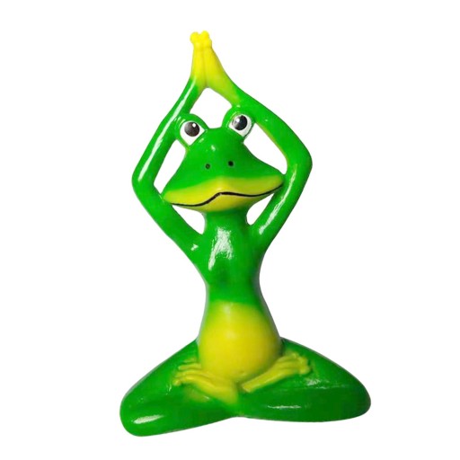 Żywica medytująca joga statua żaba figurka styl C