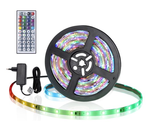 Taśma LED 24W RGB z pilotem IP65 Digital zestaw 5m