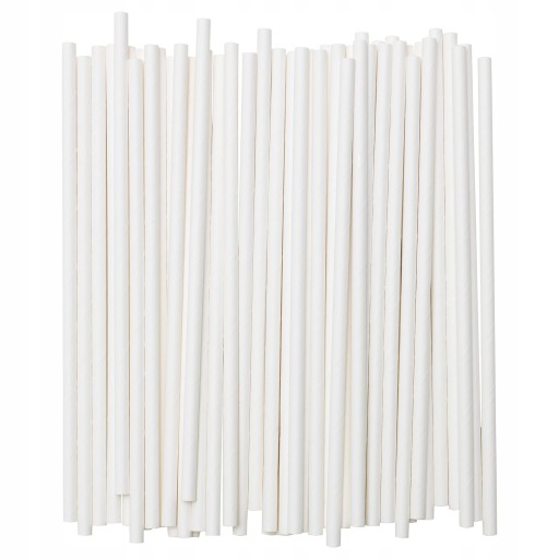 IKEA FORNYANDE SŁOMKI PAPIEROWE BIAŁE 100SZT