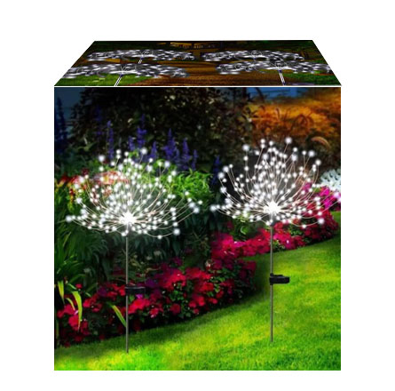 2X SOLARNE LAMPKI OGRODOWE WBIJANE DMUCHAWIEC FAJERWERKI OZDOBA 150 LED