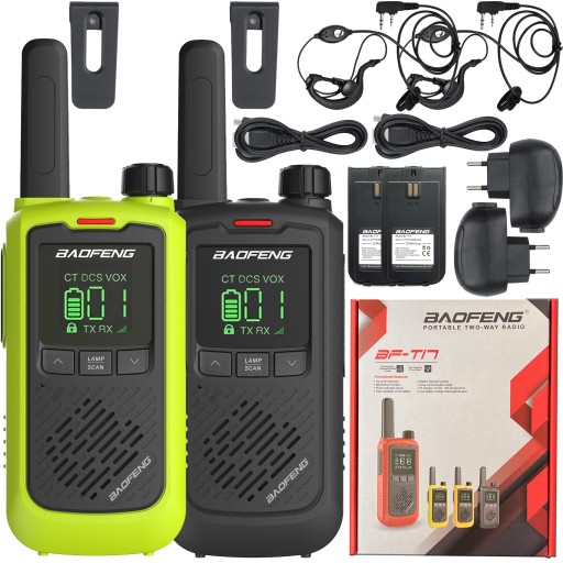 BAOFENG BF-T17 EU WALKIE TALKIE KRÓTKOFALÓWKA ŁOKI TOKI LATARKA USB
