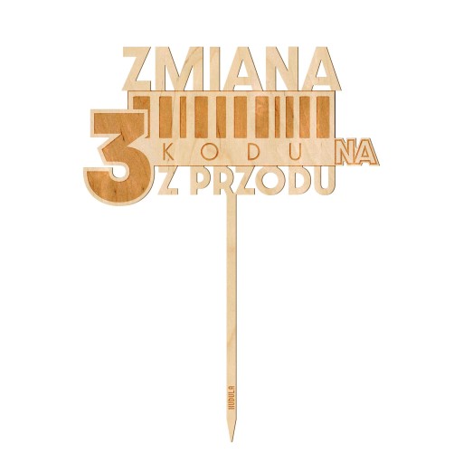 TOPPER NA TORT - ZMIANA KODU NA 2 3 4 5 6 Z PRZODU