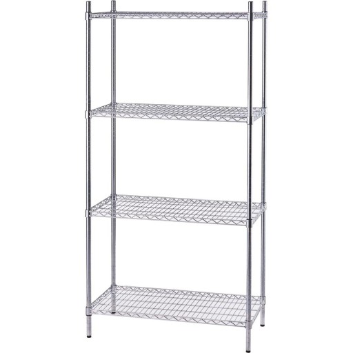 REGAŁ 4-PÓŁKOWY CHROMOWANY 908x610x1800 STALGAST 681093