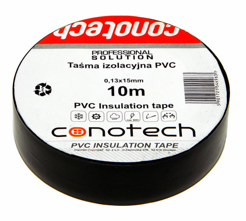Taśma izolacyjna PVC wodoodporna 10M czarna mocna