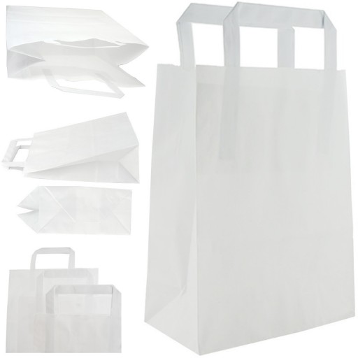 TORBA PAPIEROWA z PŁASKIM UCHWYTEM 18x9x23 TOREBKa