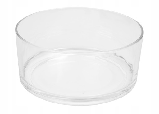 SZKLANA SALATERKA PROSTA MISKA SAŁATKA WARSTWOWA 20x9cm PRZEZROCZYSTA SZKŁO