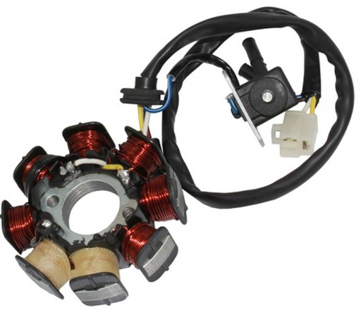QUEST SKUTER 4 GY6 STATOR ISKROWNIK ZAPŁON 8 CEWKA