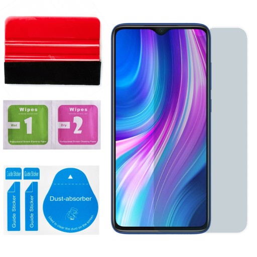 PRYWATYZUJĄCA FOLIA HYDROŻELOWA DO XIAOMI REDMI NOTE 8 PRO ZESTAW Z RAKLĄ