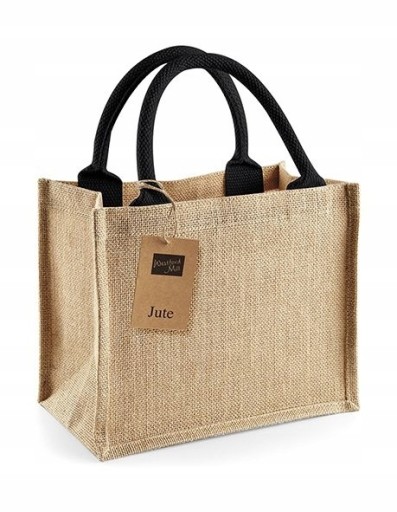 EKO TORBA Z JUTY MINI NA PREZENT NA LUNCH 26x22x14