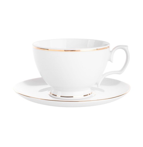 Filiżanka ze spodkiem do kawy porcelana MariaPaula Gold 350 ml
