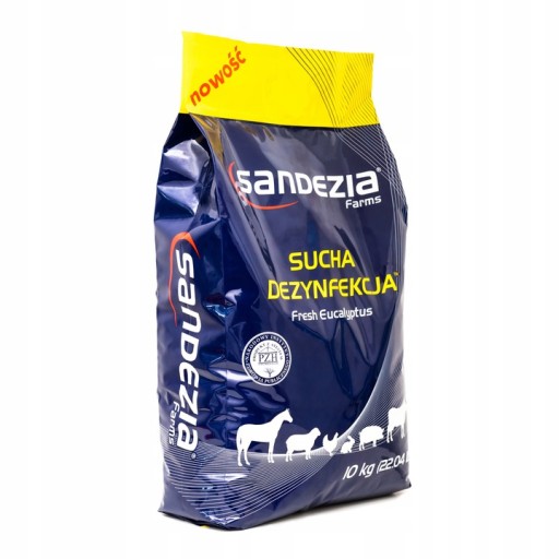 Sandezia 10 kg sucha dezynfekcja kurnik kury drób