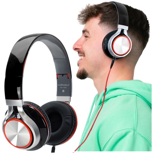 SŁUCHAWKI NAUSZNE z MIKROFONEM DO SMARTFONA TABLETA KOMPUTERA MP3 MP4