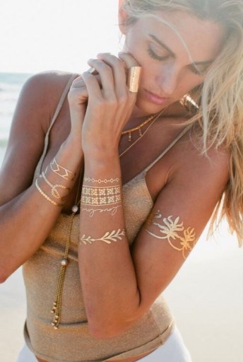 ZŁOTE TATUAŻE FLASH TATTOO ŚWIECĄCE W CIEMNOŚCI