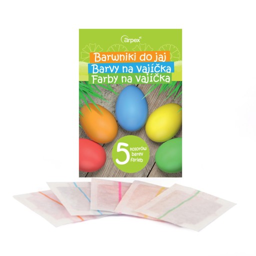 Barwnik do jajek 5 kolorów 3g mix kolor Wielkanoc