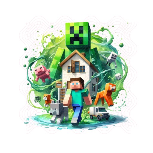 DTF Transfer Naprasowanka Minecraft