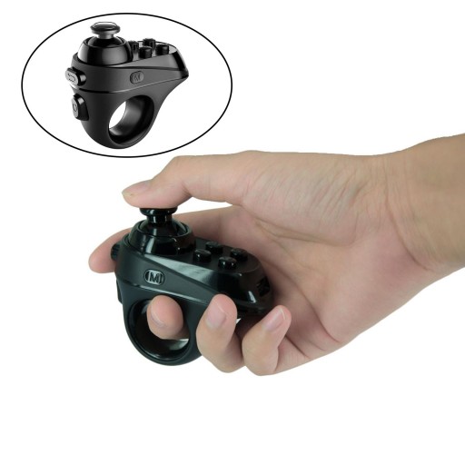 R1 Bluetooth Wireless Gamepad VR Remote Mini Ring Handle for 3D Glasses