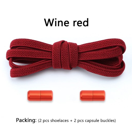 1 Pair Elastic No Tie Shoelaces Flat Sneakers