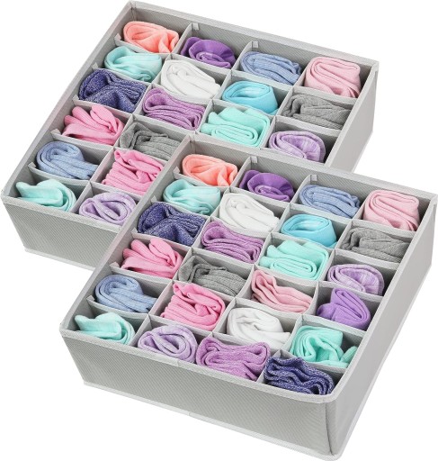 2x Organizer Na Bieliznę Skarpetki 32*32cm Do Szuflady Szafy 24 Przegrody