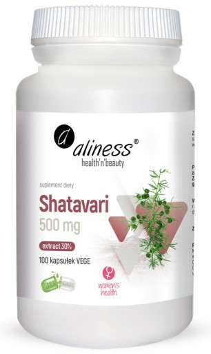SHATAVARI EKSTRAKT Aliness 100 VEGE CAPS, PŁODNOŚĆ