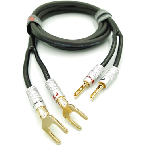 KABEL GŁOŚNIKOWY NAKAMICHI 2x2,5 widełki BFA 0,5m