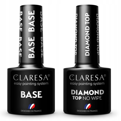 2X HYBRYDA CLARESA BAZA BASE + TOP NO WIPE DIAMOND