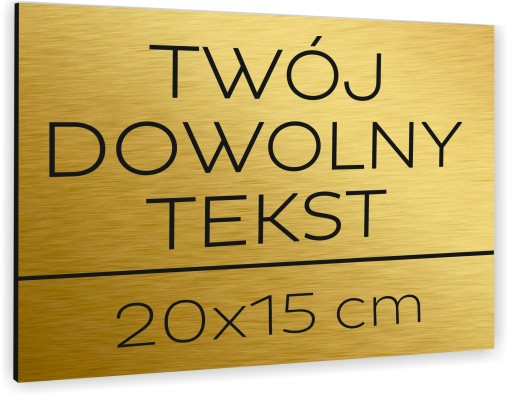 TABLICZKA INFORMACYJNA TWÓJ WŁASNY TEKST LOGO