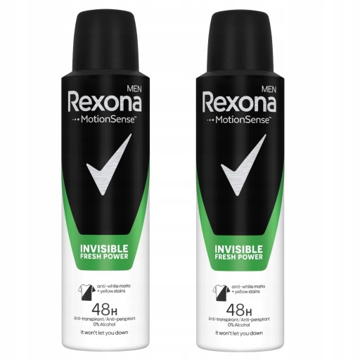 Rexona Men Invisible Fresh Antyperspirant 2x150ml
