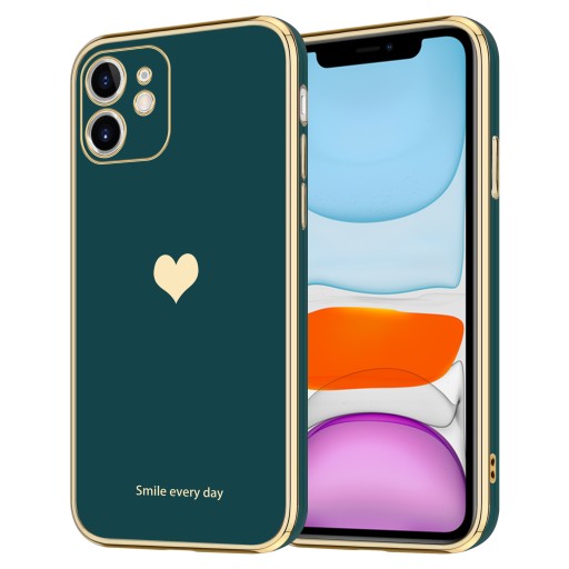 KOBIECE ETUI HEART DO IPHONE 11 | ZIELONY