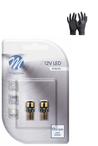 2x ŻARÓWKI LED W5W MTECH DIODY OSRAM PŁASKIE