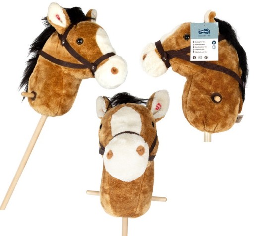 Konik na kiju z kółkami Hobby horse Koń z dźwiękiem Dla chłopca dziewczynki