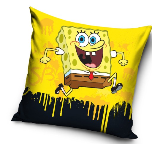 Poszewka 40X40 dziecięca z mikrofibry SPONGEBOB ŻÓŁTA