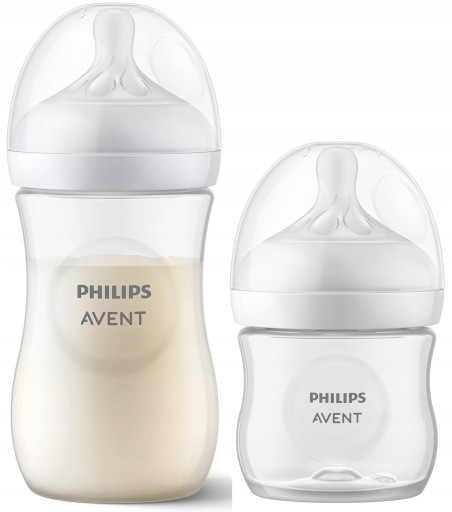 Avent ZESTAW STARTOWY Responsywna Butelka Natural 125 ml + 260 ml
