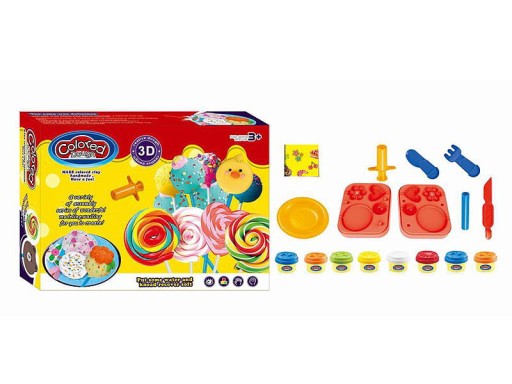 MASA PLASTYCZNA ZESTAW FOREMKI DESER LODY PLAY