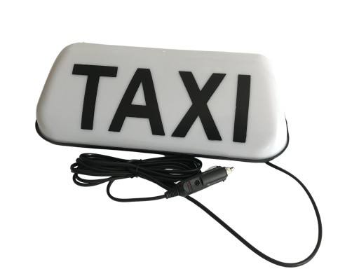 Lampa TAXI LED magnes wtyczka zapalniczki12V kogut