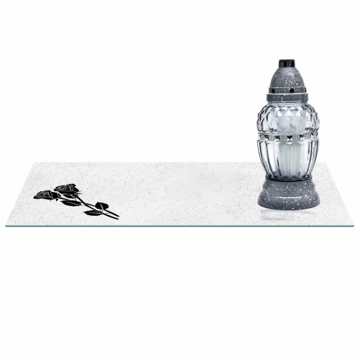 SZKLANA PODSTAWKA POD ZNICZE 60x20cm 493c