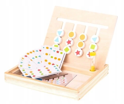 GRA EDUKACYJNA DREWNIANA MONTESSORI DOPASUJ KOLORY