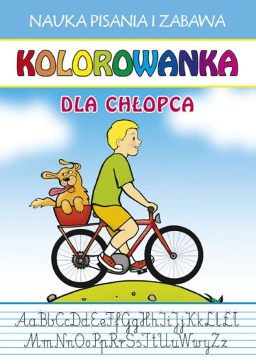 Kolorowanka dla chłopca z nauką pisania