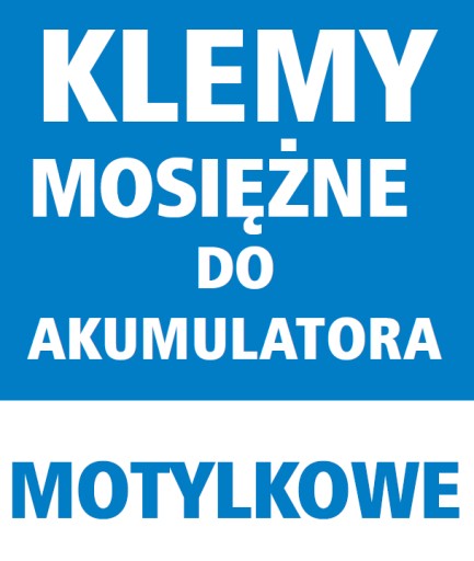 KLEMY MOTYLKOWE M8 MOSIĄDZ KOMPLET +/-