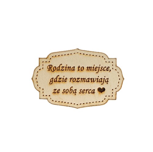 Tabliczka z napisem Rodzina tekst napis grawer 7cm