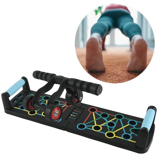 Deska do ćwiczeń push up składana z rolką Power Roller